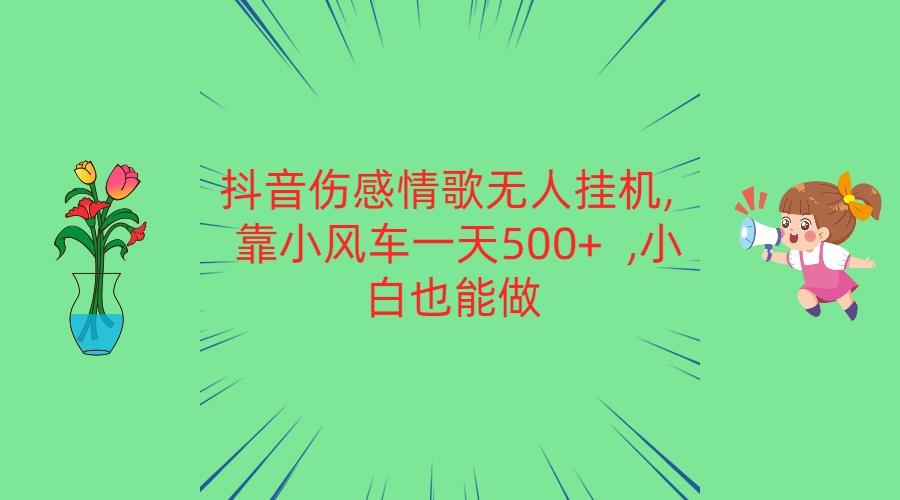 抖音伤感情歌无人挂机 靠小风车一天500+ 小白也能做-资源宝库