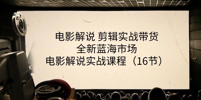 电影解说 剪辑实战带货全新蓝海市场，电影解说实战课程(16节-资源宝库