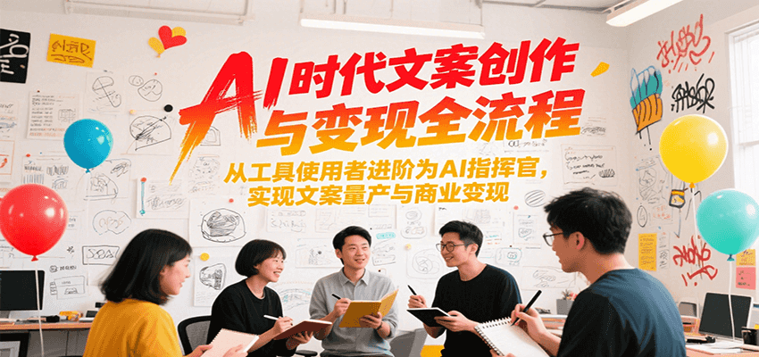 AI时代文案创作与变现全流程，从工具使用者进阶为AI指挥官，实现文案量产与商业变现-资源宝库