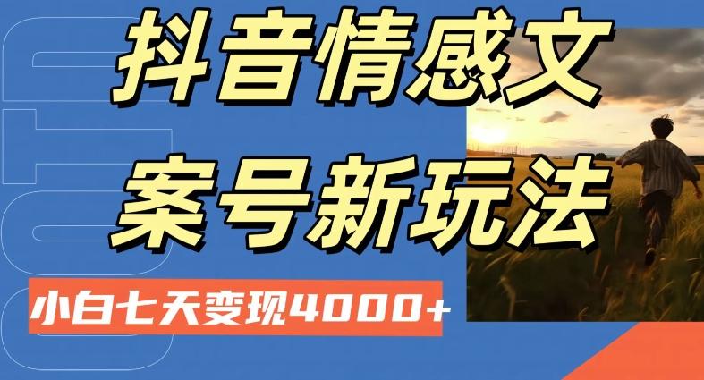 抖音情感文案小白七天变现4000+详细课程-资源宝库