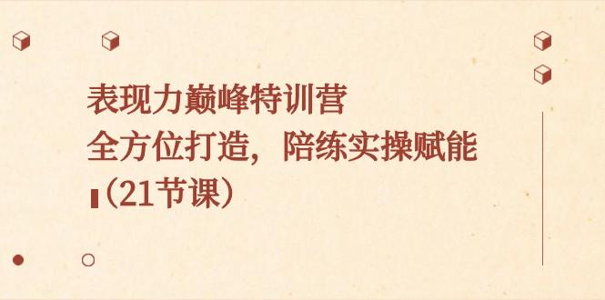表现力巅峰特训营，全方位打造，陪练实操赋能（21节课）-资源宝库