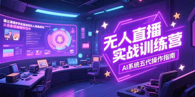 无人直播实操训练营，从设备搭建到话术，AI系统五代操作指南(7月更新-资源宝库
