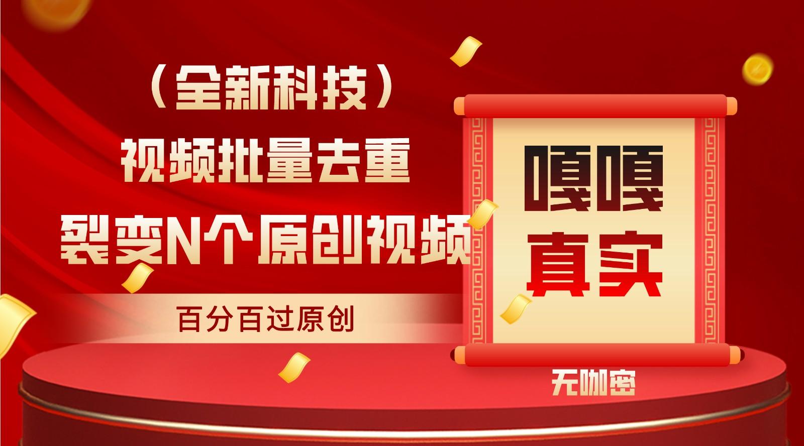 最新全自动去重技术，批量操作百分百过原创-资源宝库