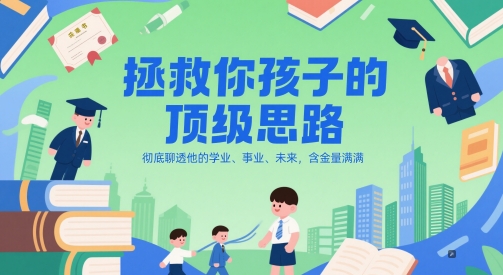 付费文章：拯救你孩子的顶级思路，彻底聊透他的学业、事业、未来，含金量满满-资源宝库