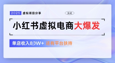 小红书虚拟电商项目,平台大力免费流量扶持,低门槛1拖3玩法-资源宝库