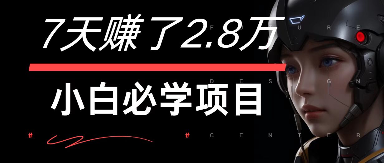 7天赚了2.8万！每单利润最少500+，轻松月入7万+小白有手就行-资源宝库