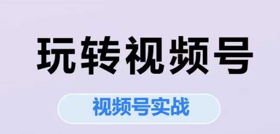 玩转视频号，视频号实战系列课-资源宝库