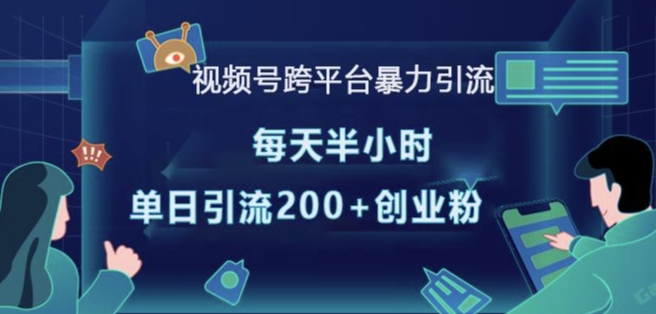 视频号跨平台暴力引流,每天半小时,单日引流200+精准创业粉-资源宝库