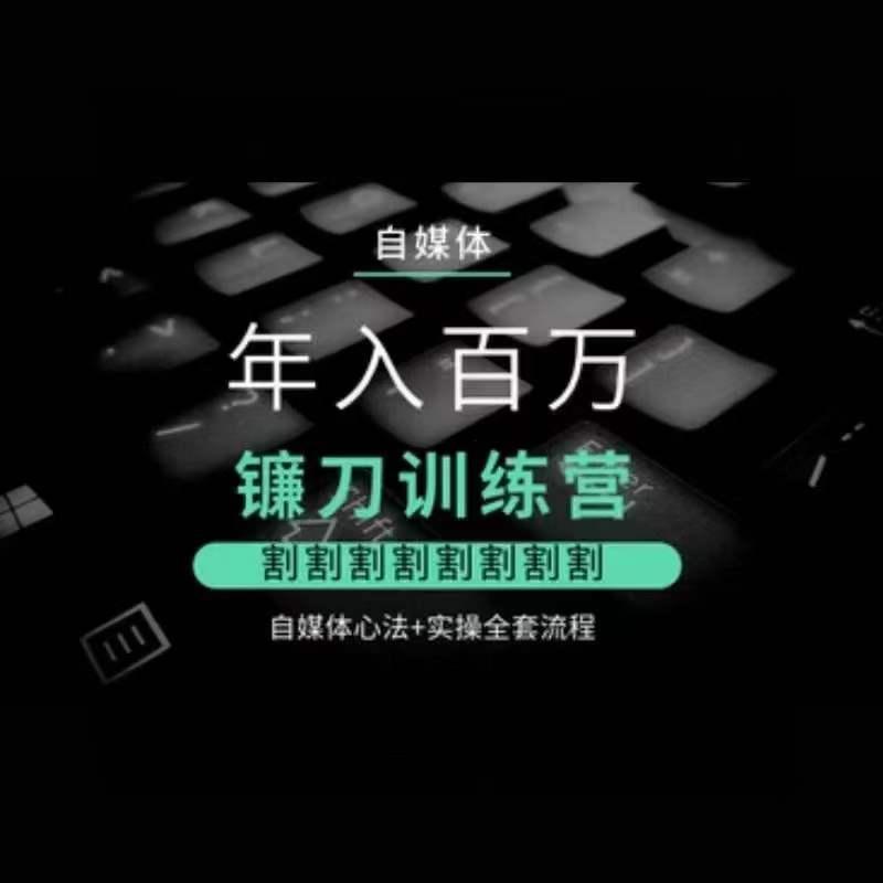 自媒体年入百万镰刀训练营，割割割割割割割割，自媒体心法+实操全套流程-资源宝库