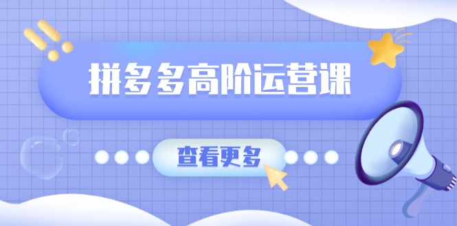 拼多多高阶运营课:极致群爆款玩法,轻付费无尽复制,打造单品爆款之路-资源宝库