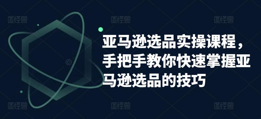 亚马逊选品实操课程，手把手教你快速掌握亚马逊选品的技巧-资源宝库