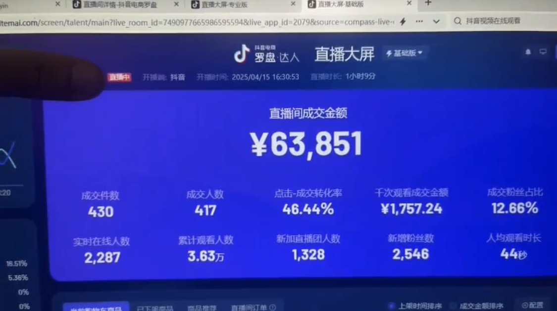 抖音破价直播,靠不露脸读稿子, 日入多张,100%起号-资源宝库