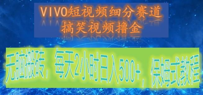 VIVO短视频细分赛道,搞笑视频撸金,无脑搬砖,每天2小时日入500+,保姆式教程-资源宝库