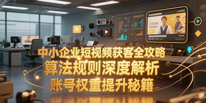 中小企业短视频获客全攻略,算法规则深度解析,账号权重提升秘籍-资源宝库