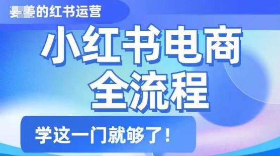 小红书电商全流程，精简易懂，从入门到精通，学这一门就够了-资源宝库