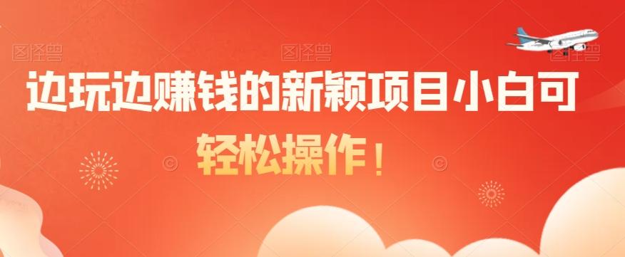 边玩边赚钱的新颖项目小白可轻松操作！-资源宝库
