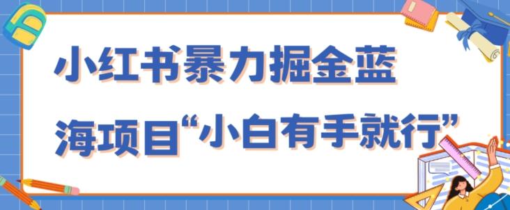 小红书暴力掘金蓝海项目，轻松日入1000+、小白有手就行（附新引流方法，不违规）-资源宝库