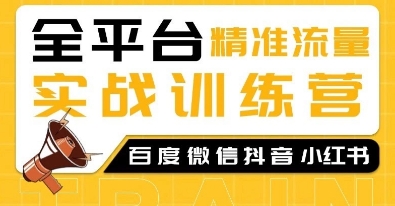 全平台精准流量实战训练营，百度微信抖音小红书SEO引流教程-资源宝库
