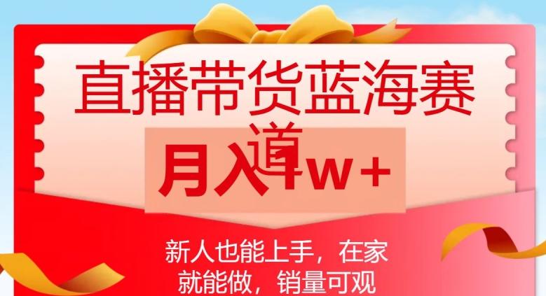 直播带货蓝海赛道，新人也能上手，在家就能做，销量可观，月入1w【揭秘】-资源宝库