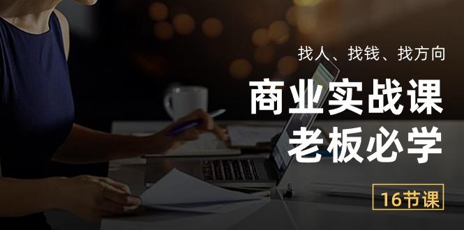 商业实战课【老板必学】：找人、找钱、找方向(16节课-资源宝库