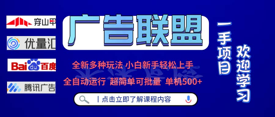 广告联盟 全新多种玩法 单机500+  全自动运行  可批量运行-资源宝库