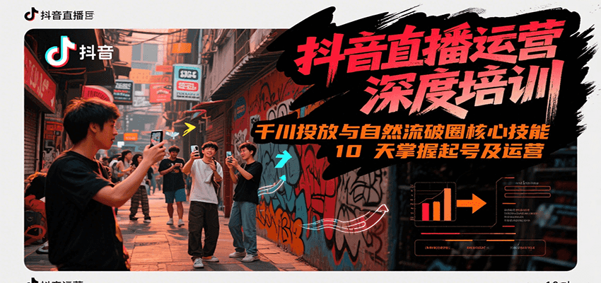 抖音直播运营深度培训,千川投放与自然流核心技能,10天掌握起号及运营(6-7月新课)-资源宝库