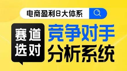 电商盈利8大体系·赛道选对，​竞争对手分析系统线上课-资源宝库