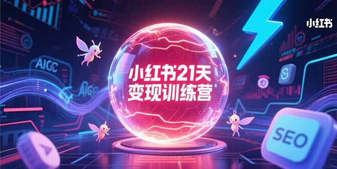 小红书21天变现训练营,AIGC工具高效应用,SEO优化核心技巧-资源宝库