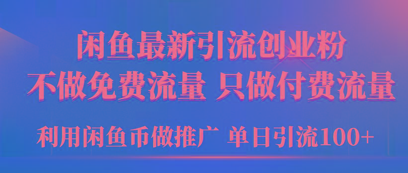 (9584期)2024年闲鱼币推广引流创业粉，不做免费流量，只做付费流量，单日引流100+-资源宝库